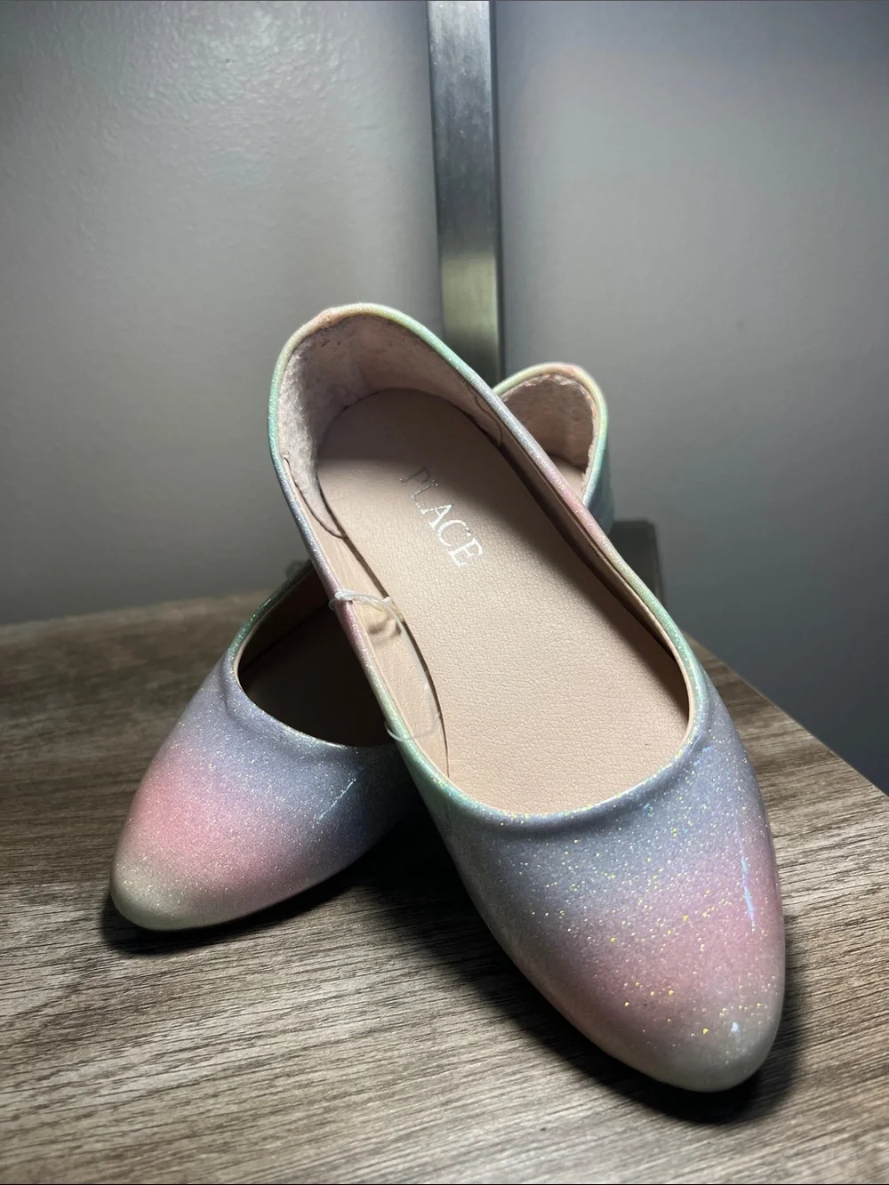 Place Girls' Pastel Glitter Ombre Ballet Flats  stock -(08)